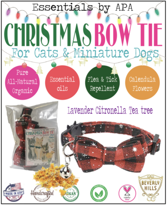 🐈⧓🎄Christmas Bow tie Flea & Tick Collar for Cats Dogs