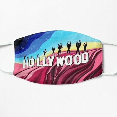 👸🏽🤴🏽Two layer Face mask Hollywood sign Black lives matter Super heroes Los angeles 2020 by Maru 3 sizes Regular (adult) Small (teen) Kids (kid)