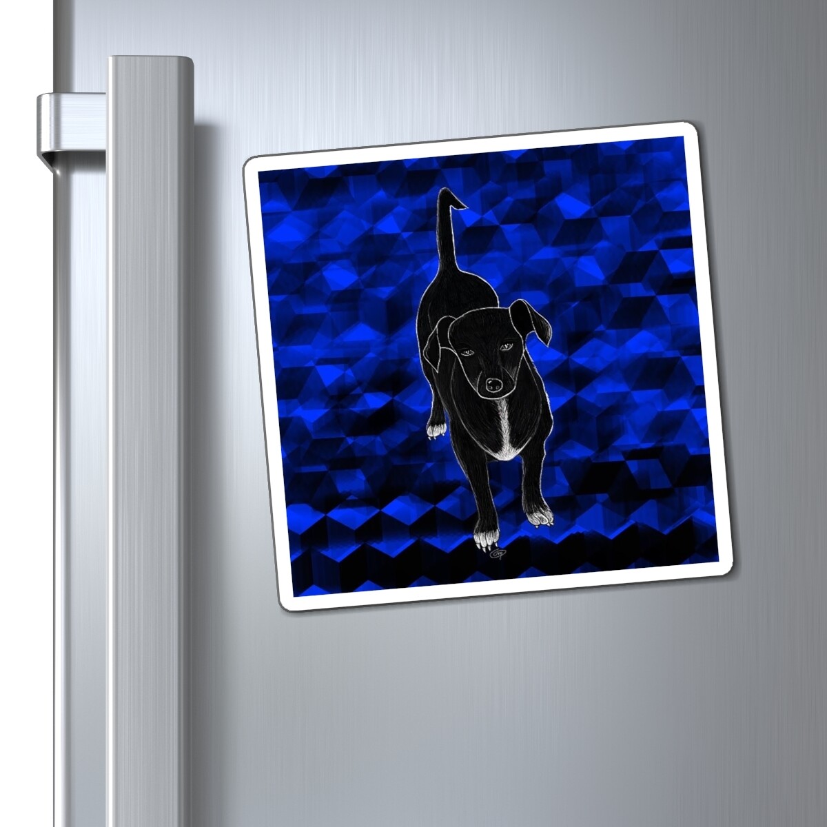 Personalized custom Pet Portrait Square Magnets Create your own dog cat pet fridge magnets bulk Gift 3 sizes  3"x3" 4x4" 6x6" Great gift