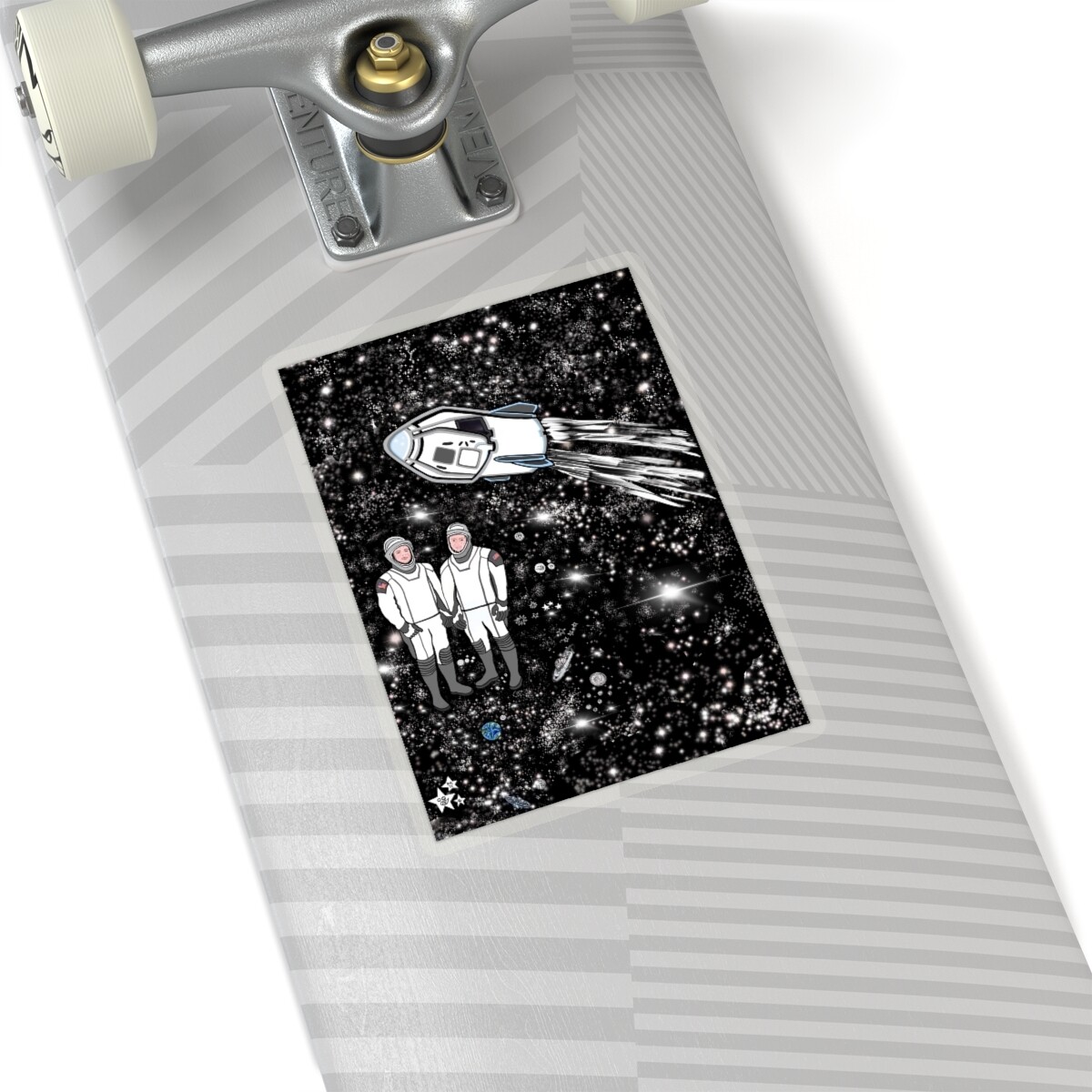 👩🏽‍🚀🚀Kiss-Cut Stickers Astronauts Robert Behnken Douglas Hurley Nasa SpaceX Crew Dragon 4 sizes 2x2" 3x3" 4x4" 6x6" Great gift