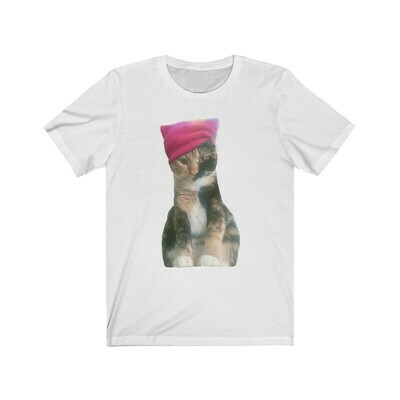 👸🏽🤴🏽Baby Chloe and her pink pussy cat hat Bella + Canvas 3001 t-shirts 27 colors 6 sizes S, M, L, Xl, 2XL, 3XL classic tee