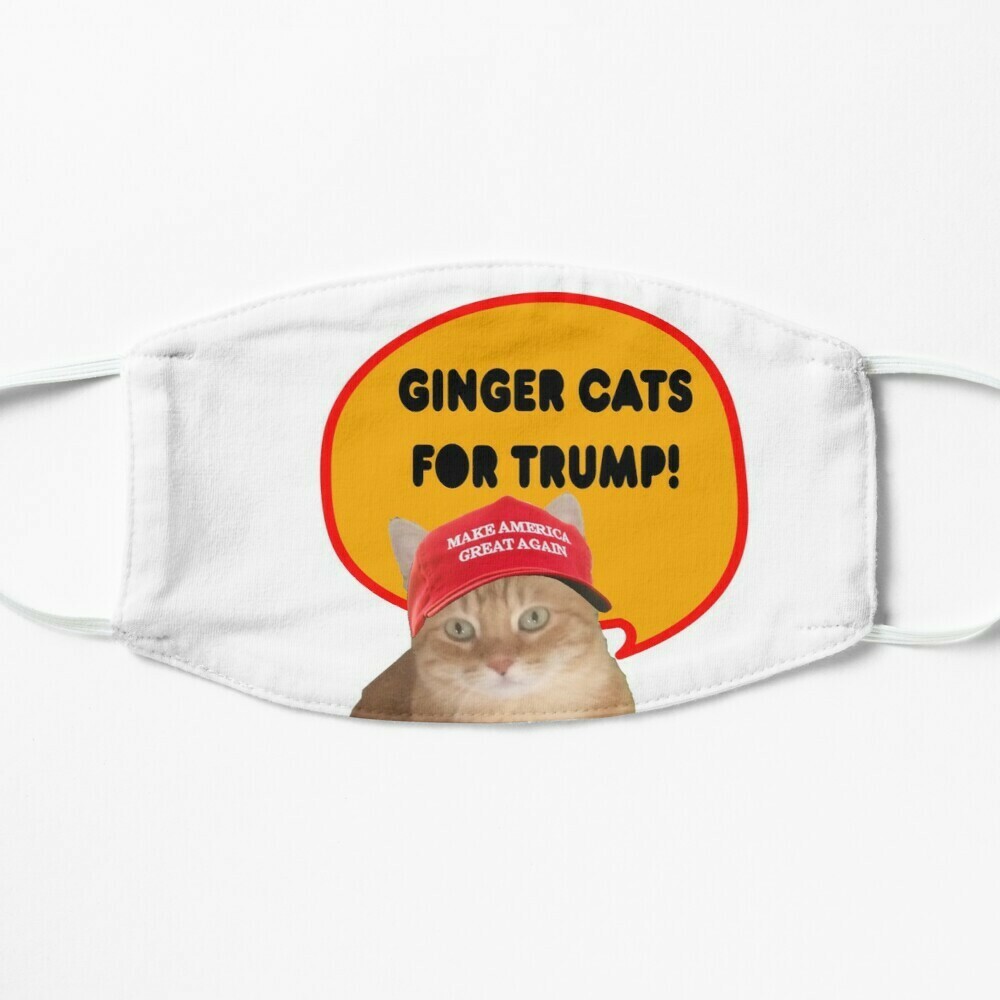 😸👸🏽🤴🏽Two layer Face mask My Ginger Cat Boris Trump supporter Cat 4 sizes Regular (adult) Small (teen) Kids Small (8-12) Kids Extra Small (3-7)