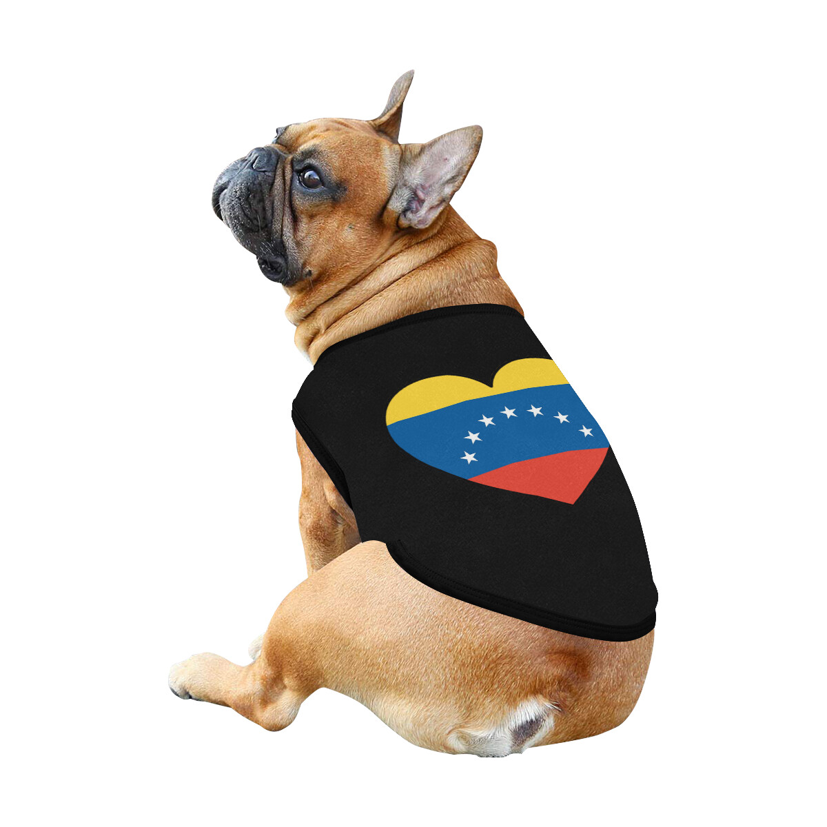 🐕🇻🇪 I love Venezuela dog t-shirt, dog gift, dog tank top, dog shirt, dog clothes, gift, 7 sizes XS to 3XL, Venezuelan flag, heart, black