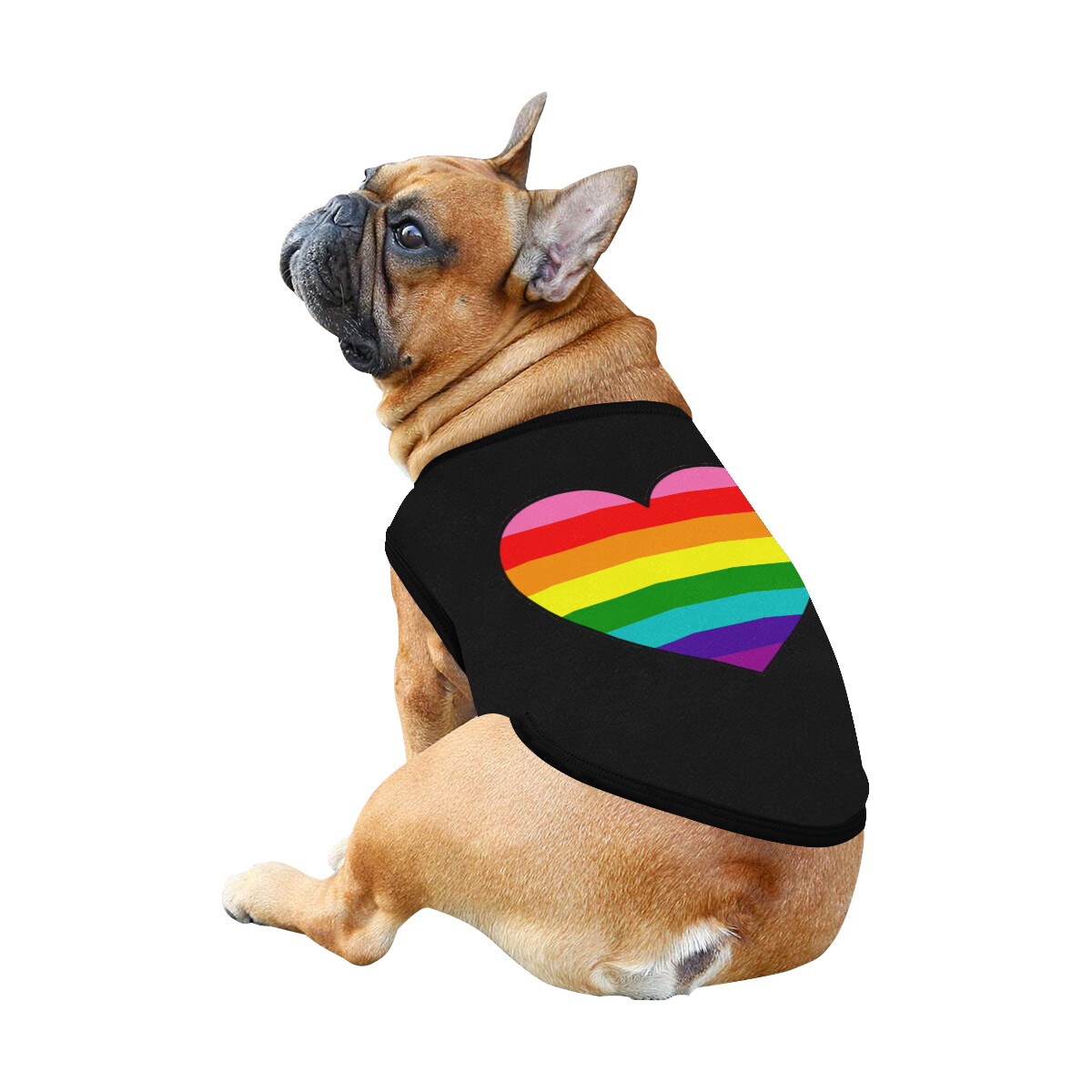 🐕🏳️‍🌈 Love is love Dog Tank Top, Dog shirt, Dog t-shirt, Dog clothes, Dog clothing, 7 sizes XS to 3XL, LGBTQ, pride flag, rainbow flag, LGBT, Dog gift, Gift for dogs, heart shape, black