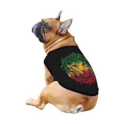 🐕 Rasta Lion Dog Tank Top, Dog shirt, Dog clothes, Gifts, front back print, 7 sizes XS to 3XL, rasta flag, rasta dog shirt, rasta dog t-shirt