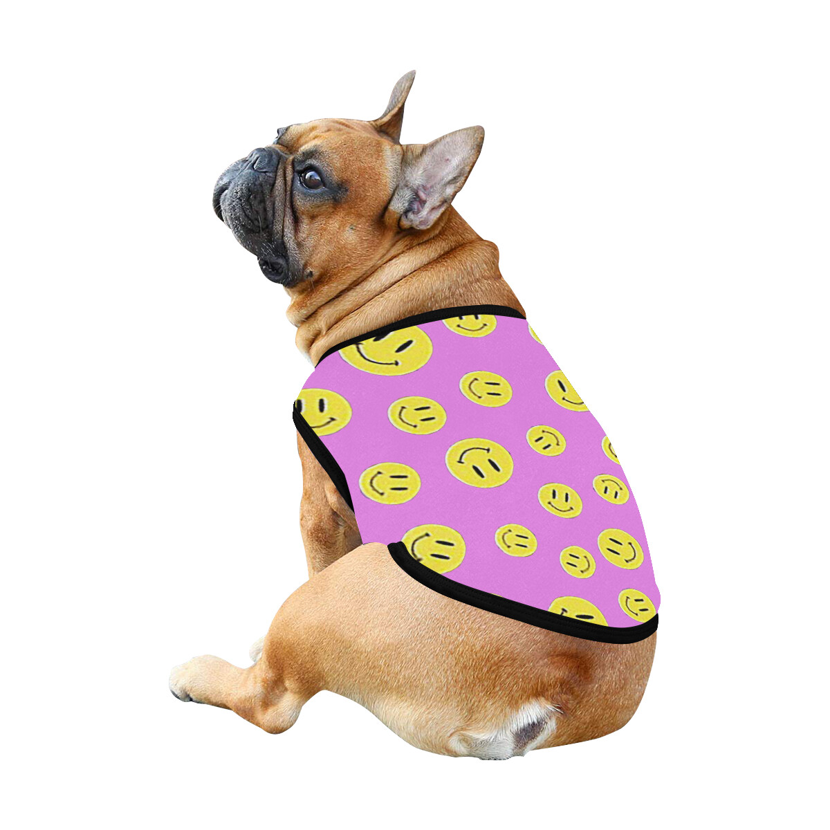 🐕 Happy faces Dog Tank Top, Dog shirt, Dog clothes, Gifts, front back print, 7 sizes XS to 3XL, dog t-shirt, dog t-shirt, dog gift, violet