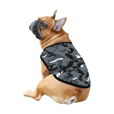 🐕 Camo Army Dog shirt Dog Tank Top, Dog shirt, Dog clothes, Gifts, front back print, 7 sizes XS to 3XL, dog t-shirt, dog gift gray black white