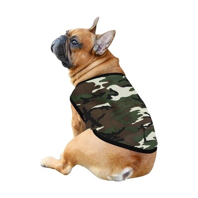 🐕 Camo Army Dog shirt Dog Tank Top, Dog shirt, Dog clothes, Gifts, front back print, 7 sizes XS to 3XL, dog t-shirt, dog gift camouflage green