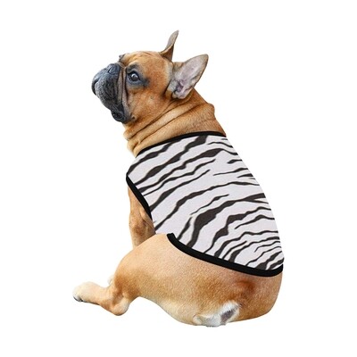 🐕 Animal print Zebra Dog Tank Top, Dog shirt, Dog clothes, Gifts, front back print, 7 sizes XS to 3XL, dog t-shirt, dog gift, black & white