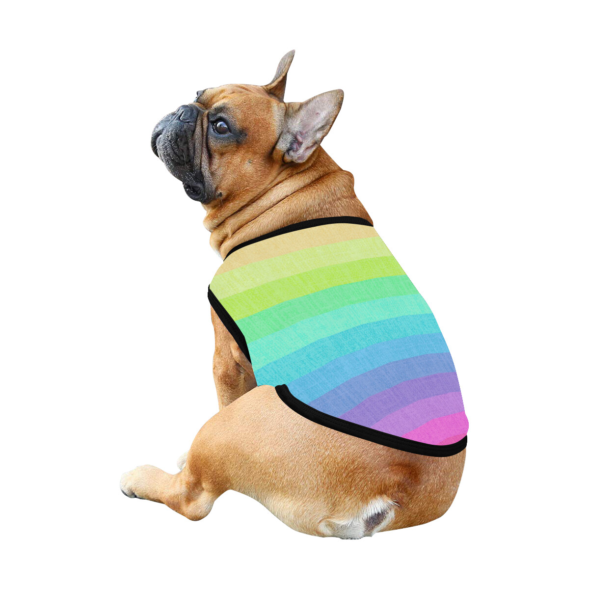 🐕 Rainbow Dog shirt Dog Tank Top, Dog t-shirt, Dog clothes, Gifts, front back print, 7 sizes XS to 3XL, dog gifts, pastel colors