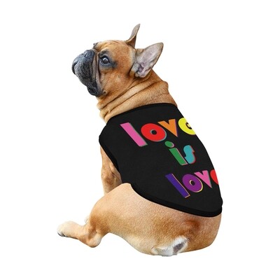 🐕🏳️‍🌈 Love is love Dog Tank Top, Dog shirt, Dog t-shirt, Dog clothes, Dog clothing, 7 sizes XS to 3XL, LGBTQ, pride flag, rainbow flag, LGBT, Dog gift, Gift for dogs, black