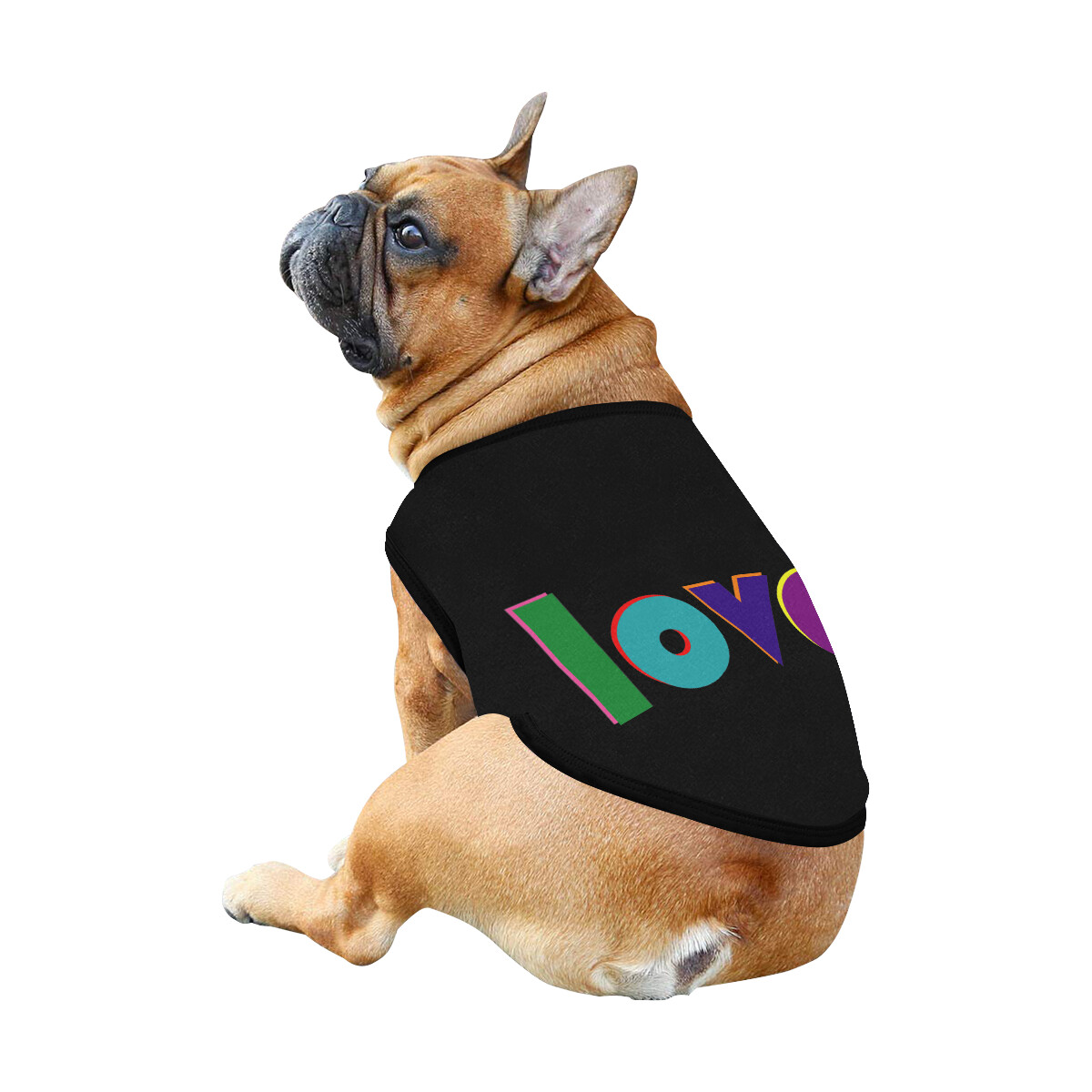 🐕 Love Dog shirt, Dog Tank Top, Dog t-shirt, Dog clothes, Gifts, front back print, 7 sizes XS to 3XL, dog gifts, black