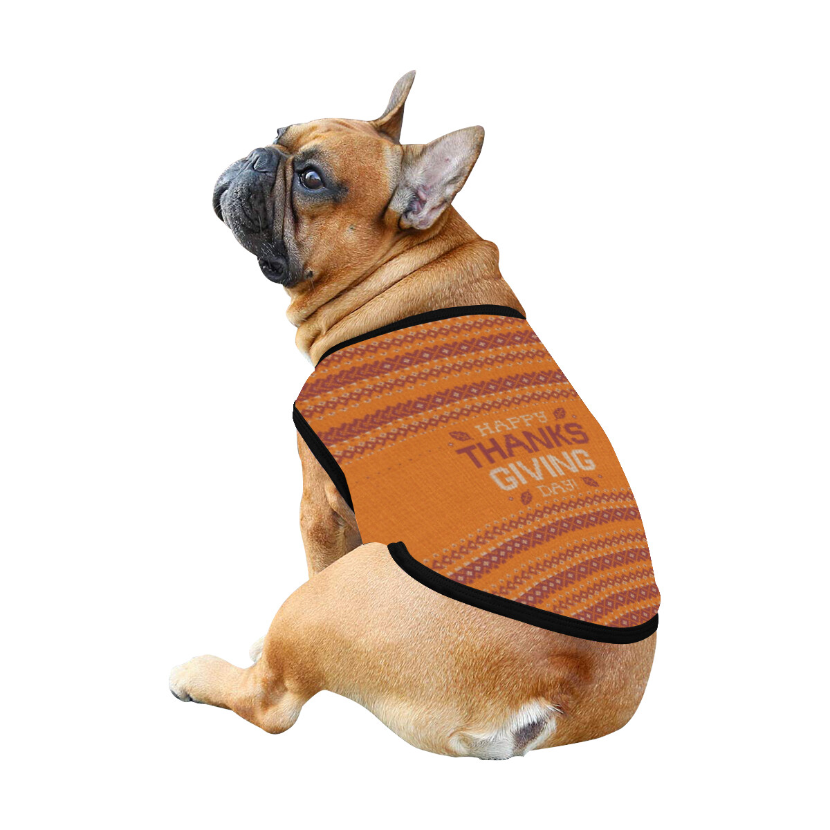 🐕 Thanksgiving Holidays ugly sweater Dog shirt, Dog Tank Top, Dog t-shirt, Dog clothes, Gifts, front back print, 7 sizes XS to 3XL, dog gifts,  orange