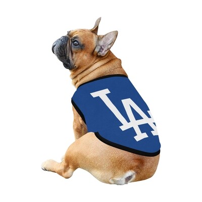🐕 Los Angeles Dodgers Dog shirt, Dog Tank Top, Dog t-shirt, Dog clothes, Gifts, front back print, 7 sizes XS to 3XL, dog gifts, blue
