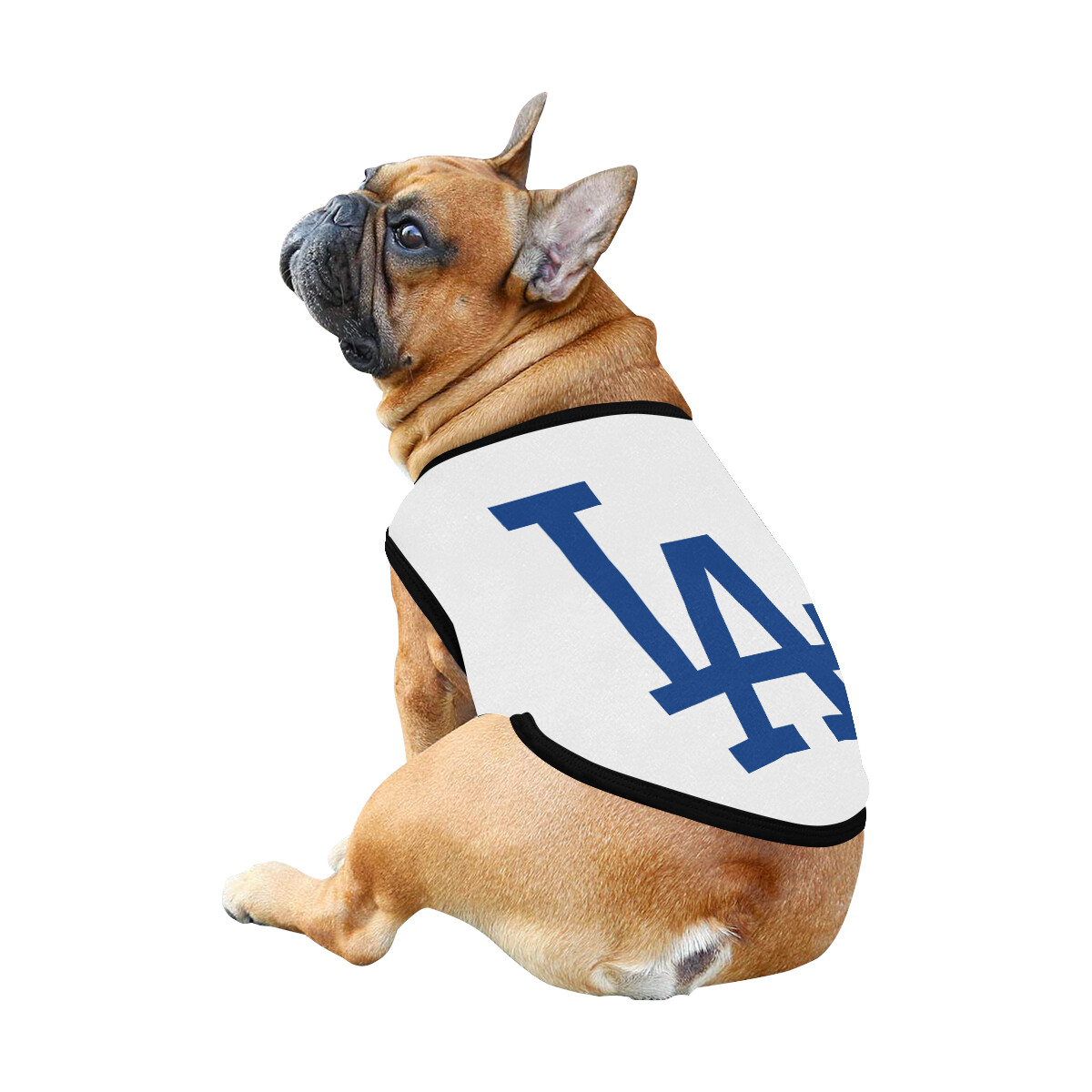 🐕 Los Angeles Dodgers Dog shirt, Dog Tank Top, Dog t-shirt, Dog clothes, Gifts, front back print, 7 sizes XS to 3XL, dog gifts, white