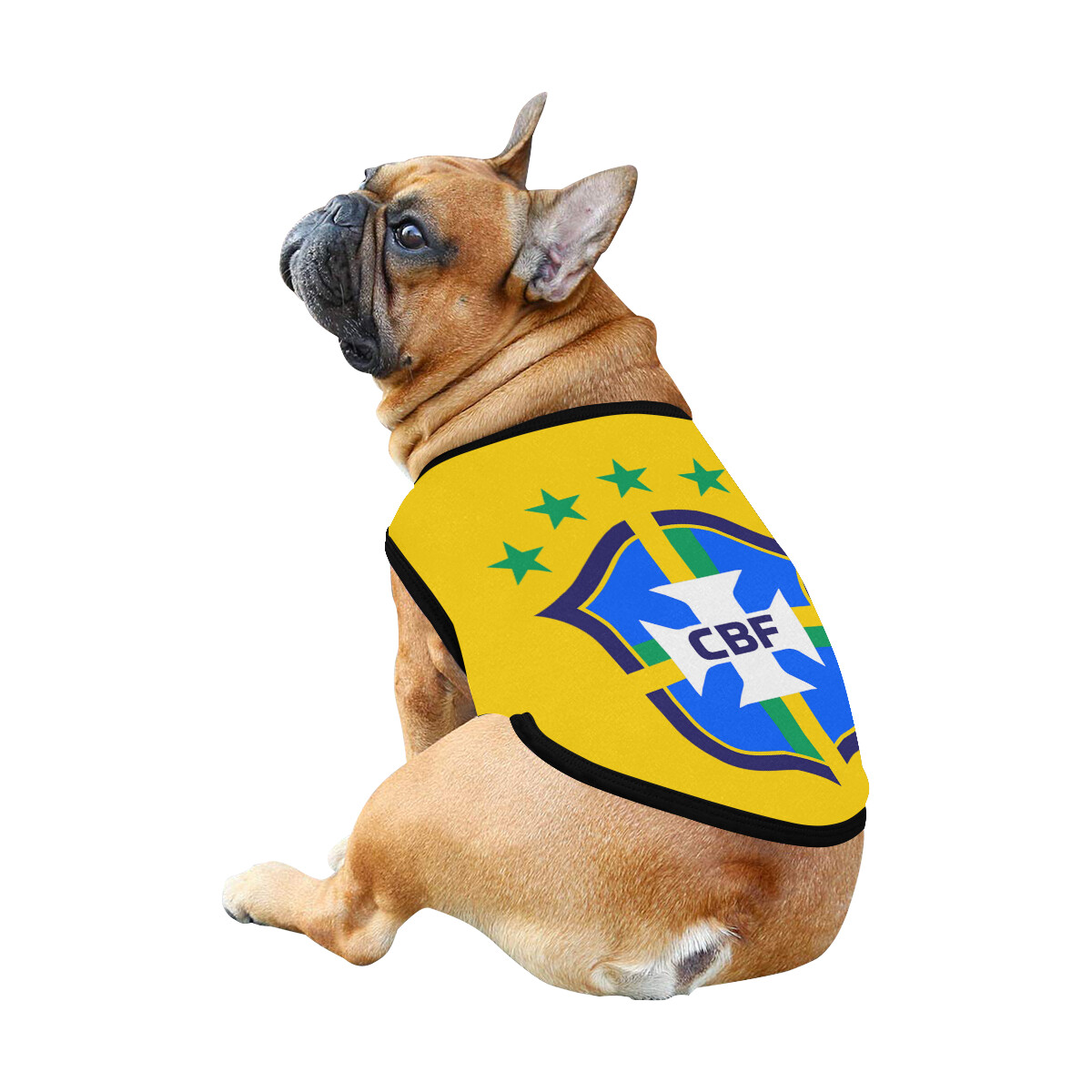 🐕🇧🇷⚽️ Brazil, Soccer Team, Dog t-shirt, Dog Tank Top, Dog shirt, Dog clothes, Dog jersey, Gift, 7 sizes XS to 3XL, Brazilian, I love sports, yellow