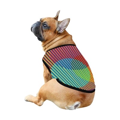 🐕 Carlos Cruz-Diez Kinetic and Optical art Dog shirt, Dog Tank Top, Dog t-shirt, Dog clothes, Gifts, front back print, 7 sizes XS to 3XL, dog gifts