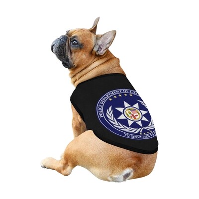 🐕 LAPD Los Angeles Police Department Dog shirt, Dog Tank Top, Dog t-shirt, Dog clothes, Gifts, front back print, 7 sizes XS to 3XL, dog gifts, black