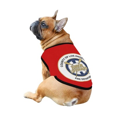 🐕 Lifeguard Junior LAFD Los Angeles Fire Department Dog shirt, Dog Tank Top, Dog t-shirt, Dog clothes, Gifts, front back print, 7 sizes XS to 3XL, dog gifts, red