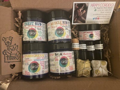 👸🏽🤴🏽Gift Box Organic All Natural Skin care Healing Repair Balms, Topical Salves, Perfumes made with Herbs, flowers, Essential Oils, and Crystals