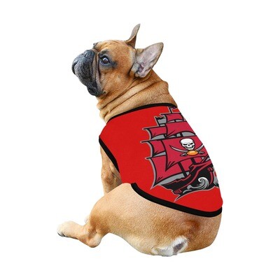 🐕 USA NFL Tampa Bay Buccaneers ship Dog t-shirt, Dog Tank Top, Dog shirt, Dog clothes, Gifts, front back print, 7 sizes XS to 3XL, red