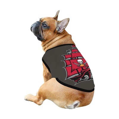 🐕 USA NFL Tampa Bay Buccaneers ship Dog t-shirt, Dog Tank Top, Dog shirt, Dog clothes, Gifts, front back print, 7 sizes XS to 3XL, gray pewter