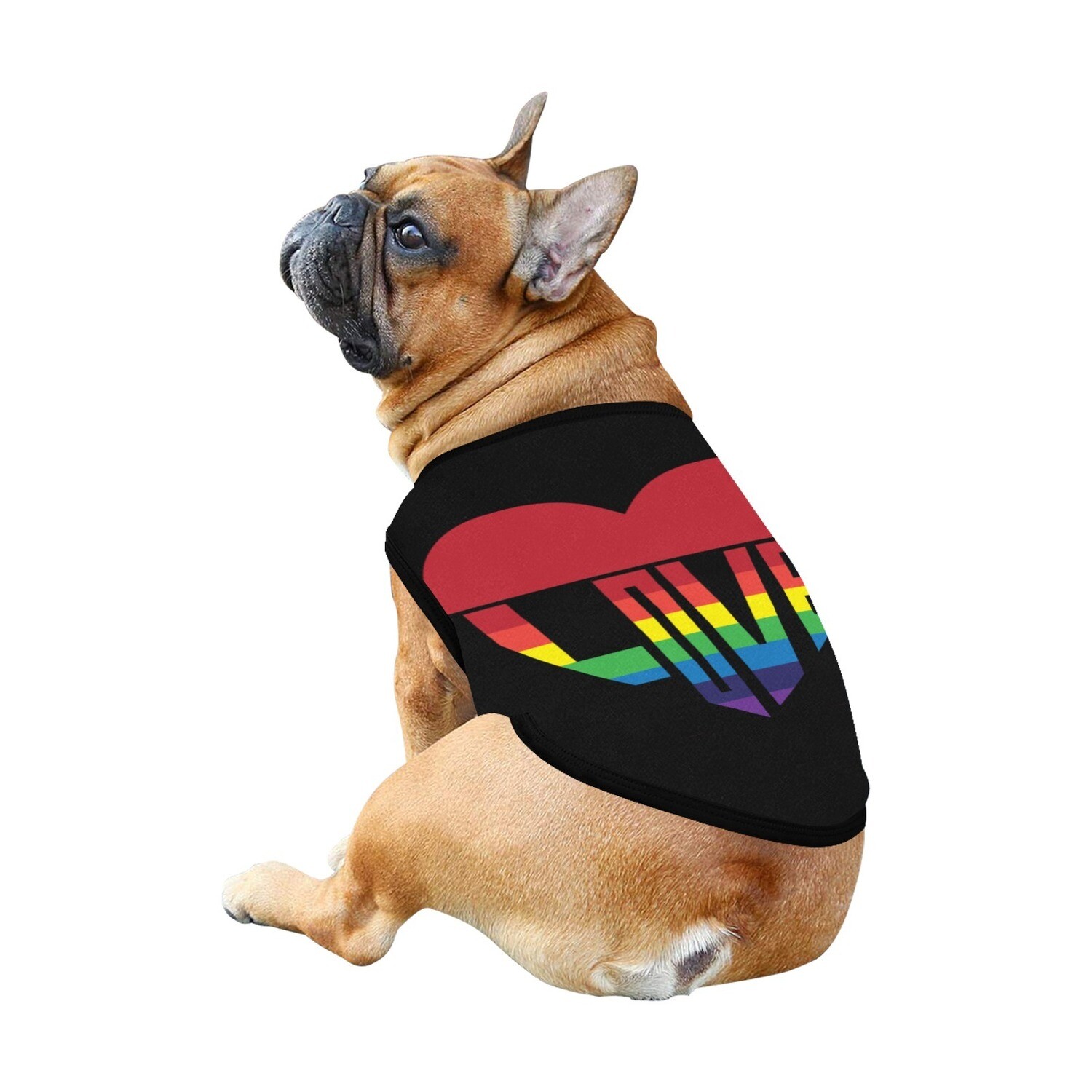 🐕🏳️‍🌈 Love is Love LGBTQ flag heart Dog t-shirt, Dog Tank Top, Dog shirt, Dog clothes, Gift, 7 sizes XS to 3XL, pride flag, rainbow flag