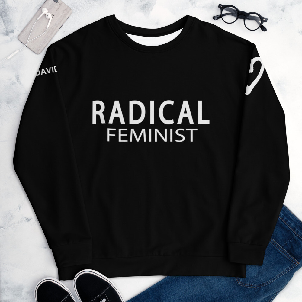 👸🏽🤴🏽David Rose Radical Feminist Unisex Sweatshirt 7 Sizes XS to 3X, Gift, Schitt's Creek, Dan Levy, TV series