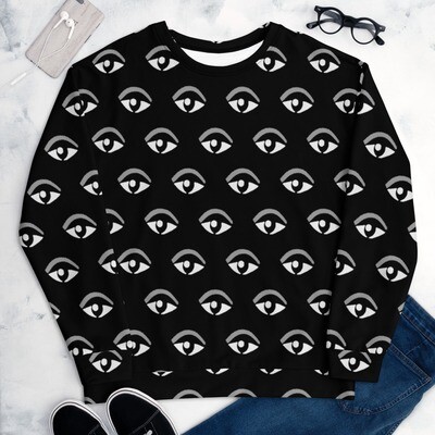 👸🏽🤴🏽 David Rose Eye pattern Unisex Sweatshirt 7 Sizes XS to 3X, Gift, Schitt's Creek, Dan Levy, TV series