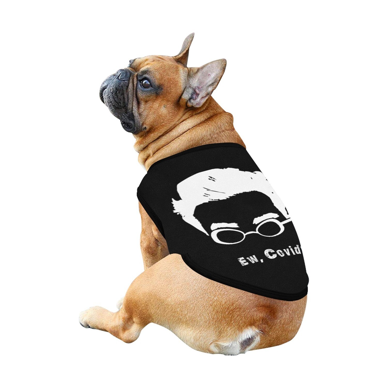 🐕 David Rose silhouette Ew, Covid Dog t-shirt, Dog Tank Top, Dog shirt, Dog clothes, Gifts, front back print, 7 sizes XS to 3XL, Schitt's Creek, TV series