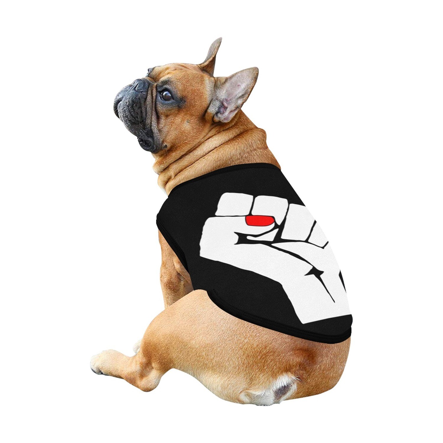 🐕 ✊🏽 Power fist red nails dog shirt, dog tank top, dog t-shirt, dog clothes, Gift, 7 sizes XS to 3XL, get loud, empowerment, raised fist