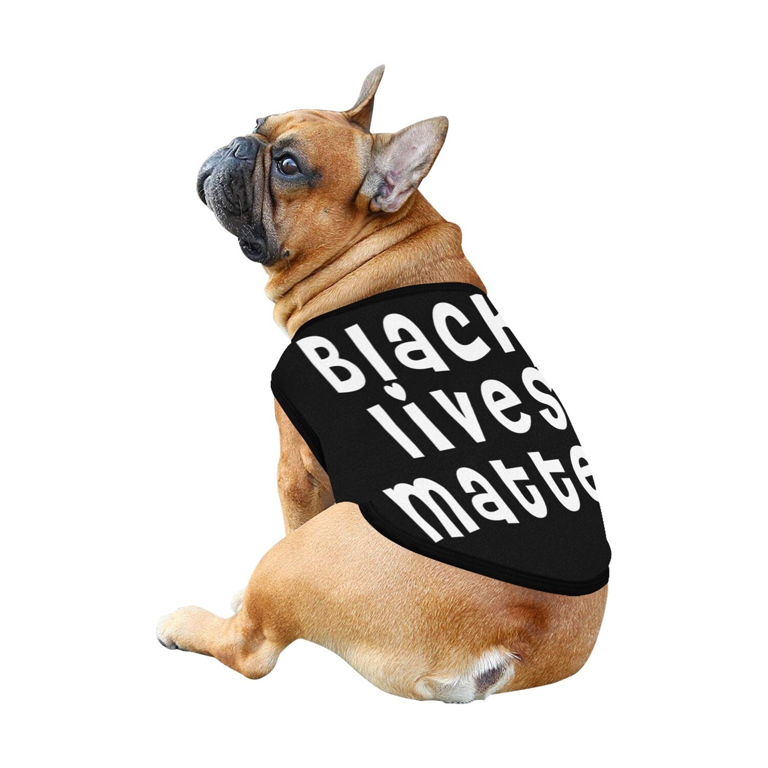 🐕 ✊🏽 Black lives Matter dog shirt, dog tank top, dog t-shirt, dog clothes, Gift, 7 sizes XS to 3XL, black and white, heart