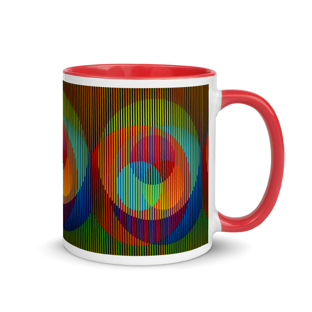 Mug with Color Inside, Homage to Carlos Cruz-Diez, Kinetic and Optical art, Venezuela, Venezuelan art, gift, gift for her, gift for him