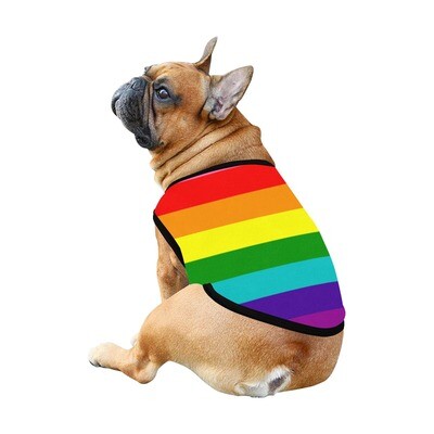 🐕🏳️‍🌈 Love is love Dog Tank Top, Dog shirt, Dog t-shirt, Dog clothes, Dog clothing, 7 sizes XS to 3XL, LGBTQ, pride flag, rainbow flag, LGBT, Dog gift, Gift for dogs, all horizontal stripes