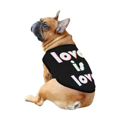 🐕🏳️‍🌈 Love is love Dog Tank Top, Dog shirt, Dog t-shirt, Dog clothes, Dog clothing, 7 sizes XS to 3XL, LGBTQ, pride flag, rainbow flag, LGBT, Dog gift, Gift for dogs, black & white
