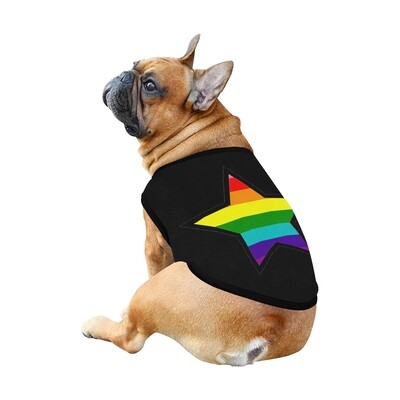 🐕🏳️‍🌈 Love is love Dog Tank Top, Dog shirt, Dog t-shirt, Dog clothes, Dog clothing, 7 sizes XS to 3XL, LGBTQ, pride flag, rainbow flag, LGBT, Dog gift, Gift for dogs, star shape, black