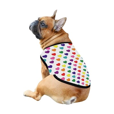 🐕🏳️‍🌈 Love is Love LGBTQ hearts Dog Tank Top, Dog shirt, Dog t-shirt, Dog clothes, Dog clothing, 7 sizes XS to 3XL, LGBT, Dog gift, Gift for dogs, pride flag, rainbow flag