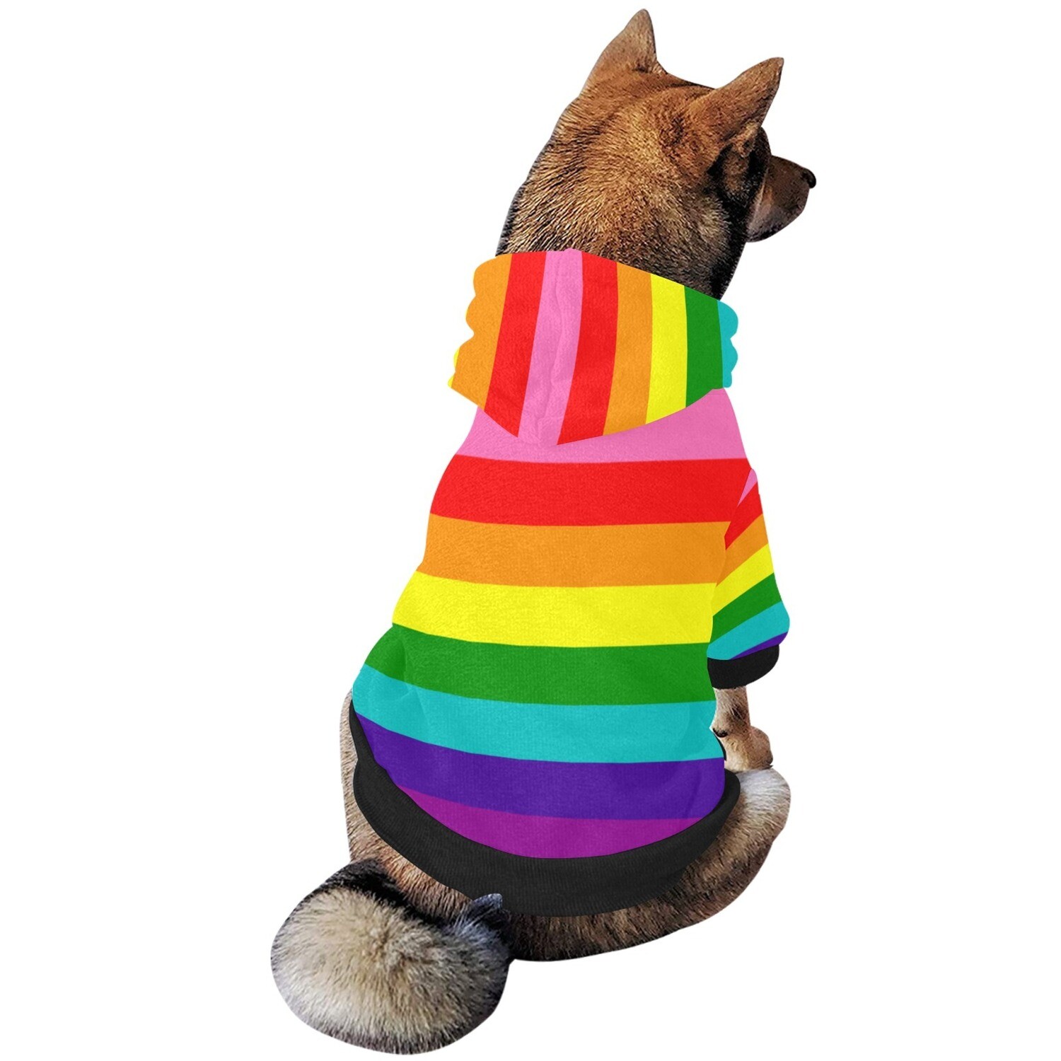 🐕🏳️‍🌈 Love is Love Buttoned Hoodie, Dog clothes, Dog clothing, Gift, 6 sizes XS to 2XL, LGBTQ, pride flag, rainbow flag, LGBT, Dog gift, Gift for dogs