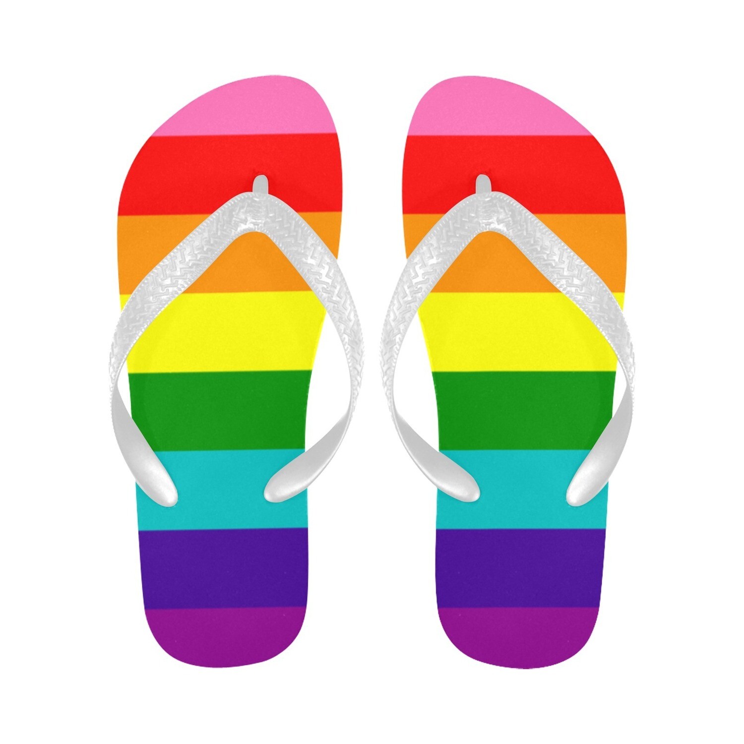 🤴🏽👸🏽🏳️‍🌈 Flip-Flops Thongs Love is Love LGBTQ flag, rainbow flag, pride flag, gift, gift for her, gift for him, gift for them, white or black straps