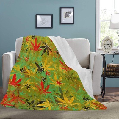 🤴🏽👸🏽Large Ultra-Soft Micro Fleece Blanket Cannabis Marijuana Weed Leaves camo green, cat, kitty, feline, gift, gift for her, gift for him, gift for them, 70"x80"