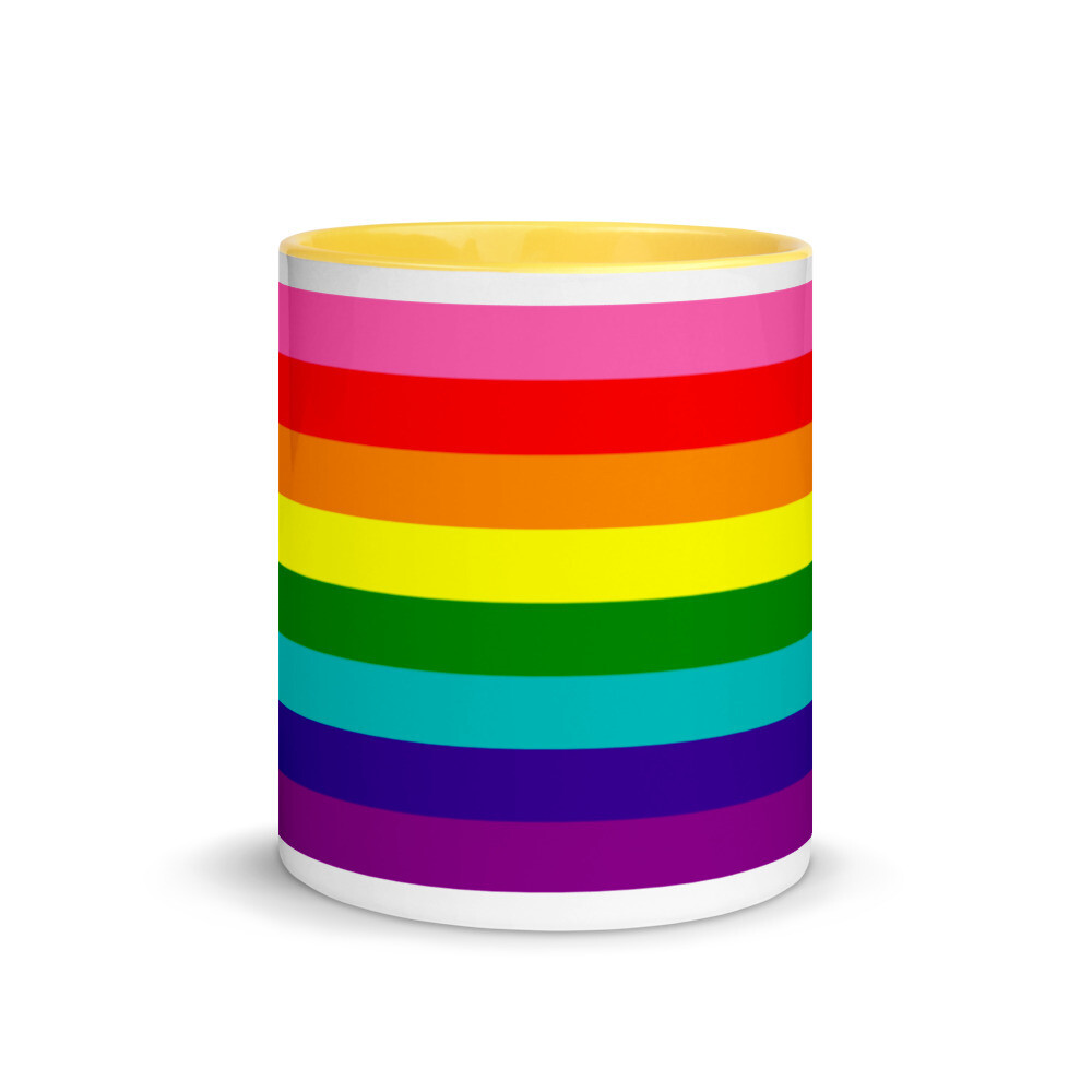 🤴🏽👸🏽🏳️‍🌈 Mug with Color Inside Love is Love LGBTQ flag, rainbow flag, pride flag, gift, gift for her, gift for him, gift for them