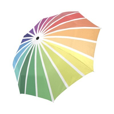 🤴🏽👸🏽☂🏳️‍🌈 Automatic Foldable Rainbow Umbrella Love is Love, LGBTQ pride flag, Rainbow flag, Original Gay Pride Flag, gift, accessories, white