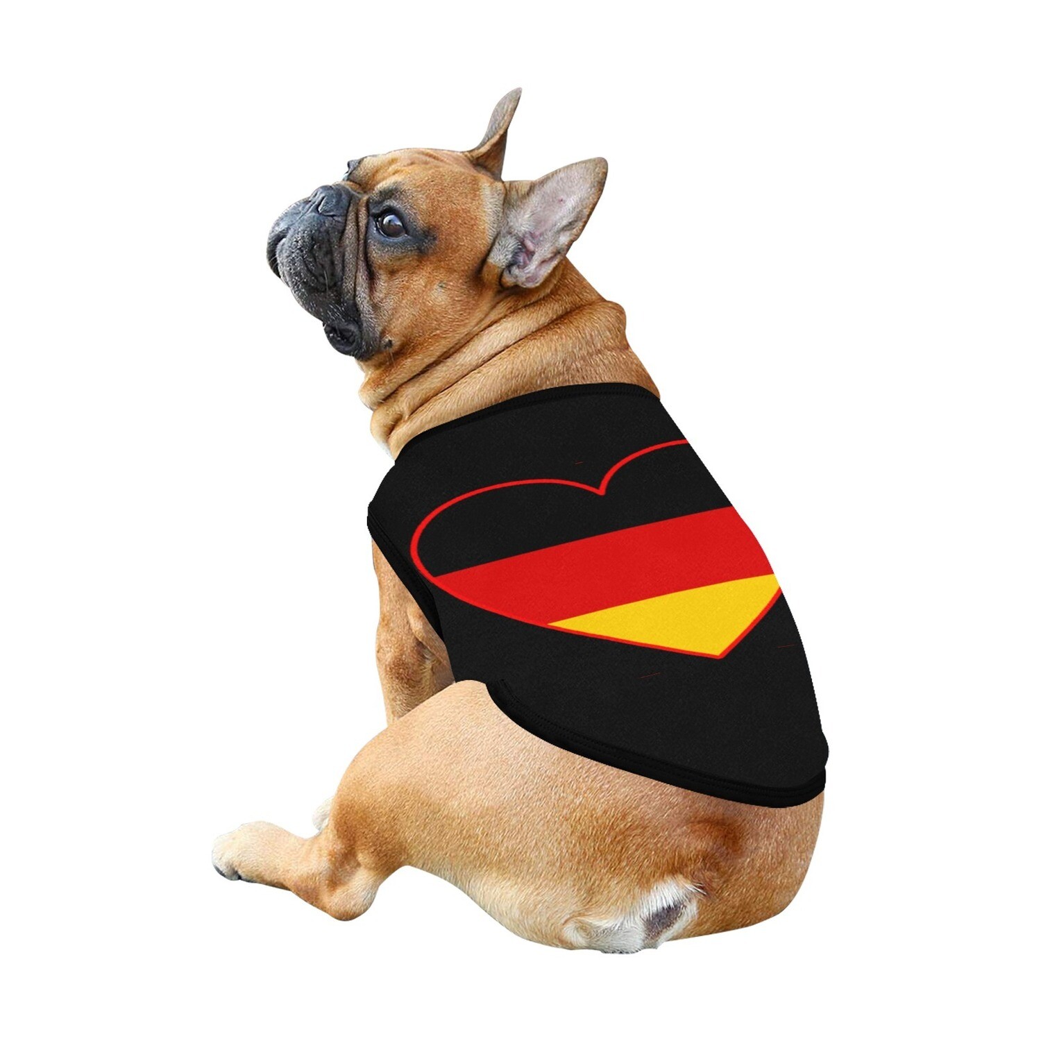 🐕🇩🇪 I love Germany, German flag, dog t-shirt, dog gift, dog tank top, dog shirt, dog clothes, gift, 7 sizes XS to 3XL, heart shape, black