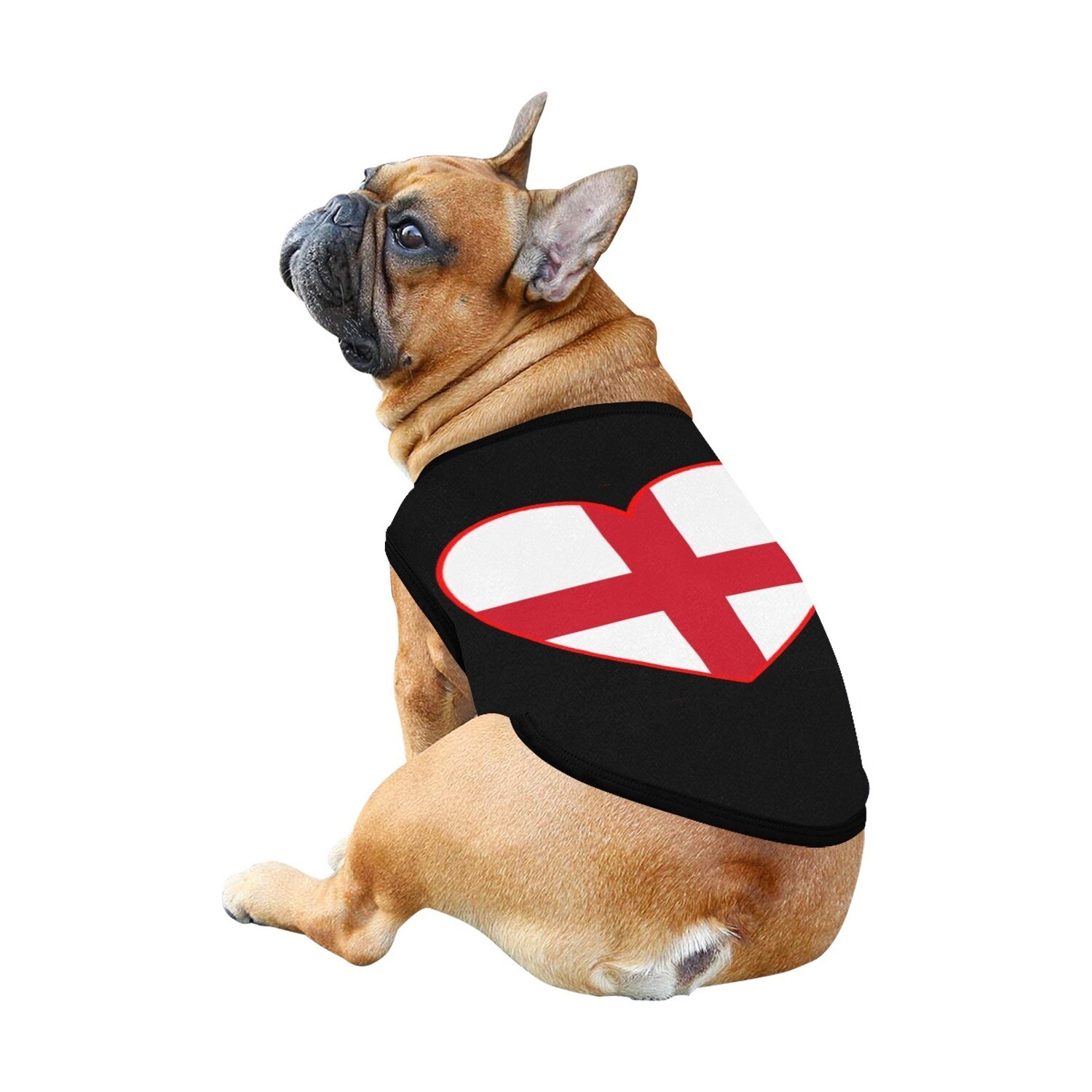 🐕🏴󠁧󠁢󠁥󠁮󠁧󠁿 I love England, English flag, dog t-shirt, dog gift, dog tank top, dog shirt, dog clothes, gift, 7 sizes XS to 3XL, heart shape, black