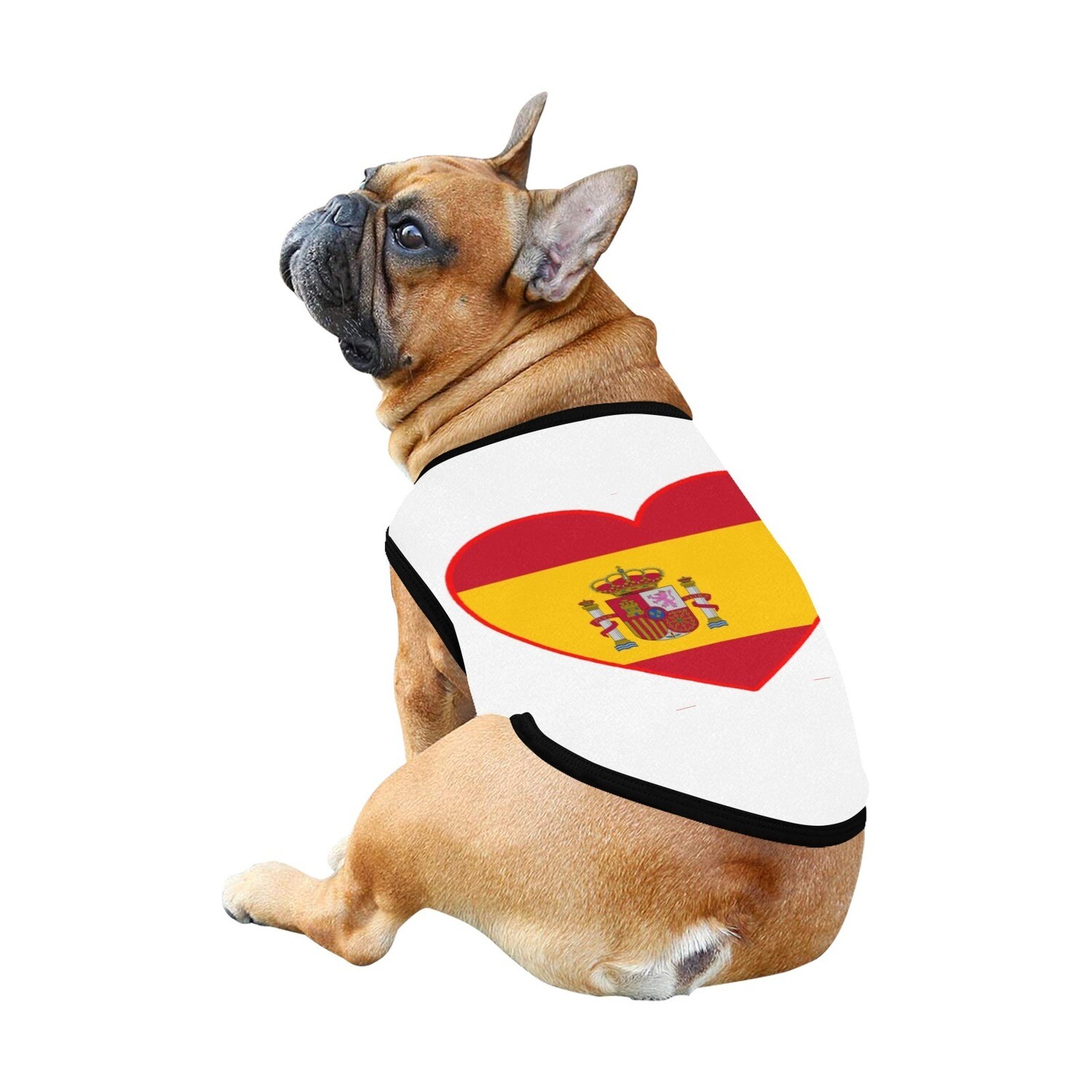🐕🇪🇸I love Spain, Spanish flag, dog t-shirt, dog gift, dog tank top, dog shirt, dog clothes, gift, 7 sizes XS to 3XL, heart shape, white