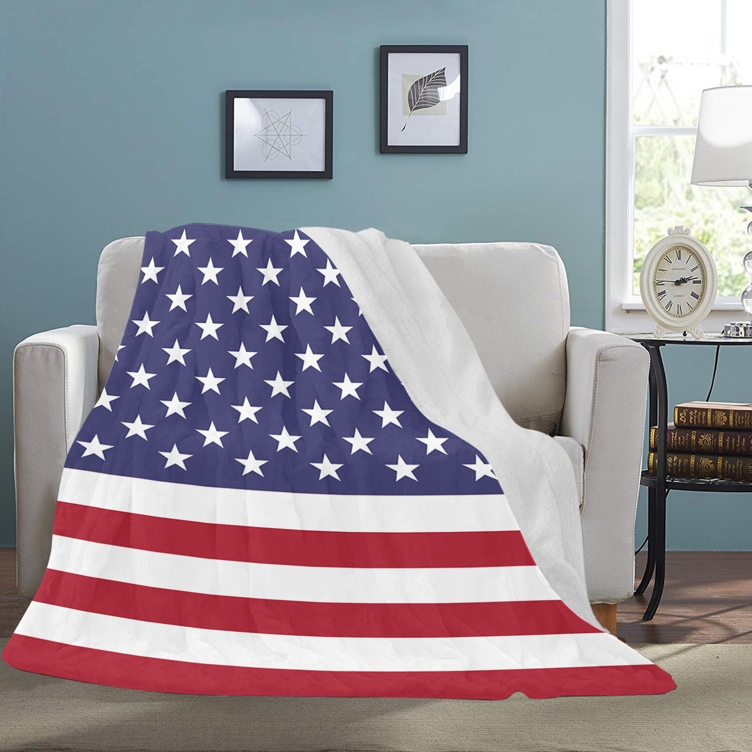 🤴🏽👸🏽🇺🇸 Large Ultra-Soft Micro Fleece Blanket Fourth of July, I love America, big USA flag, gift, gift for her, gift for him, gift for them, 70"x80"