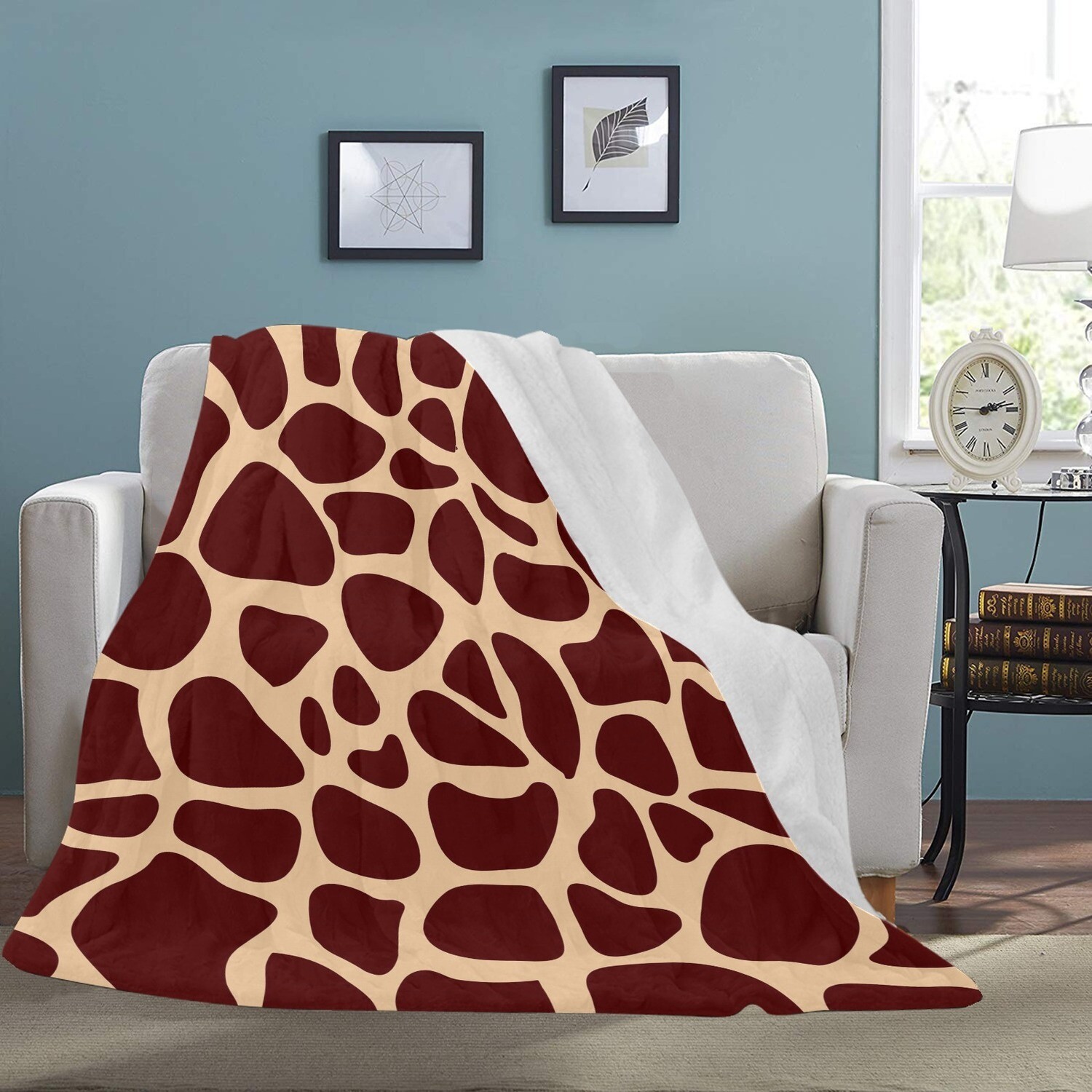 🤴🏽👸🏽🦒Large Ultra-Soft Micro Fleece Blanket Giraffe, Animals' print, gift, gift for her, gift for him, gift for them, 70"x80"