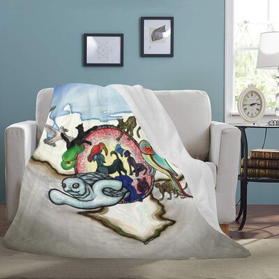 🤴🏽👸🏽🇻🇪Large Ultra-Soft Micro Fleece Blanket I love Venezuela and its animals by Maru, gift, gift for her, gift for him, gift for them, 70"x80"