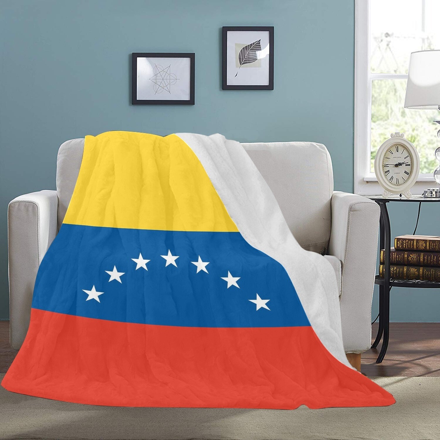🤴🏽👸🏽🇻🇪Large Ultra-Soft Micro Fleece Blanket I love Venezuela, Venezuelan flag, gift, gift for her, gift for him, gift for them, 70"x80"