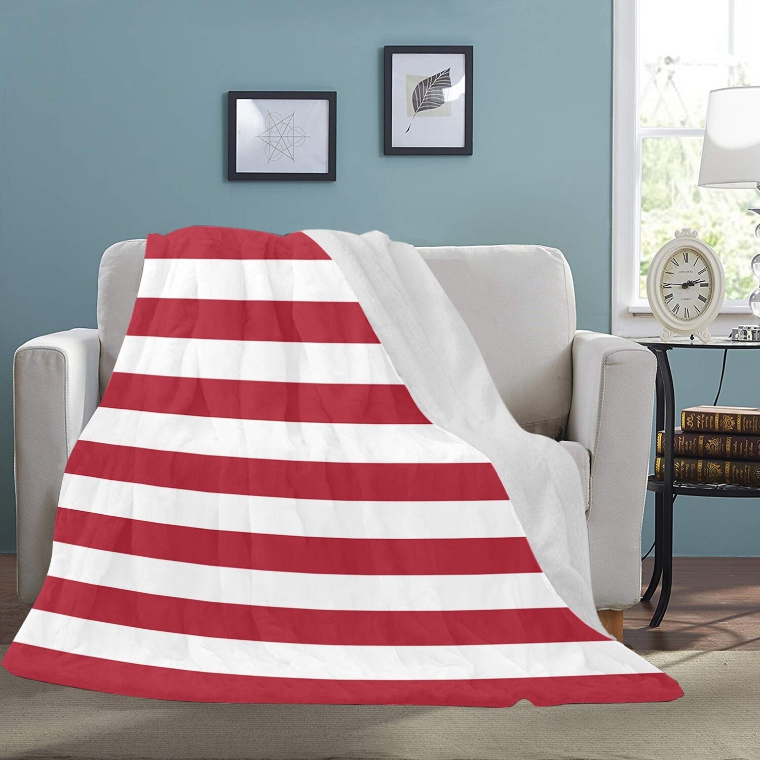 🤴🏽👸🏽🇺🇸 Large Ultra-Soft Micro Fleece Blanket Fourth of July, I love America, USA flag Stripes, gift, gift for her, gift for him, gift for them, 70"x80"